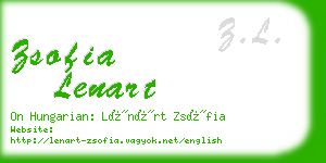 zsofia lenart business card